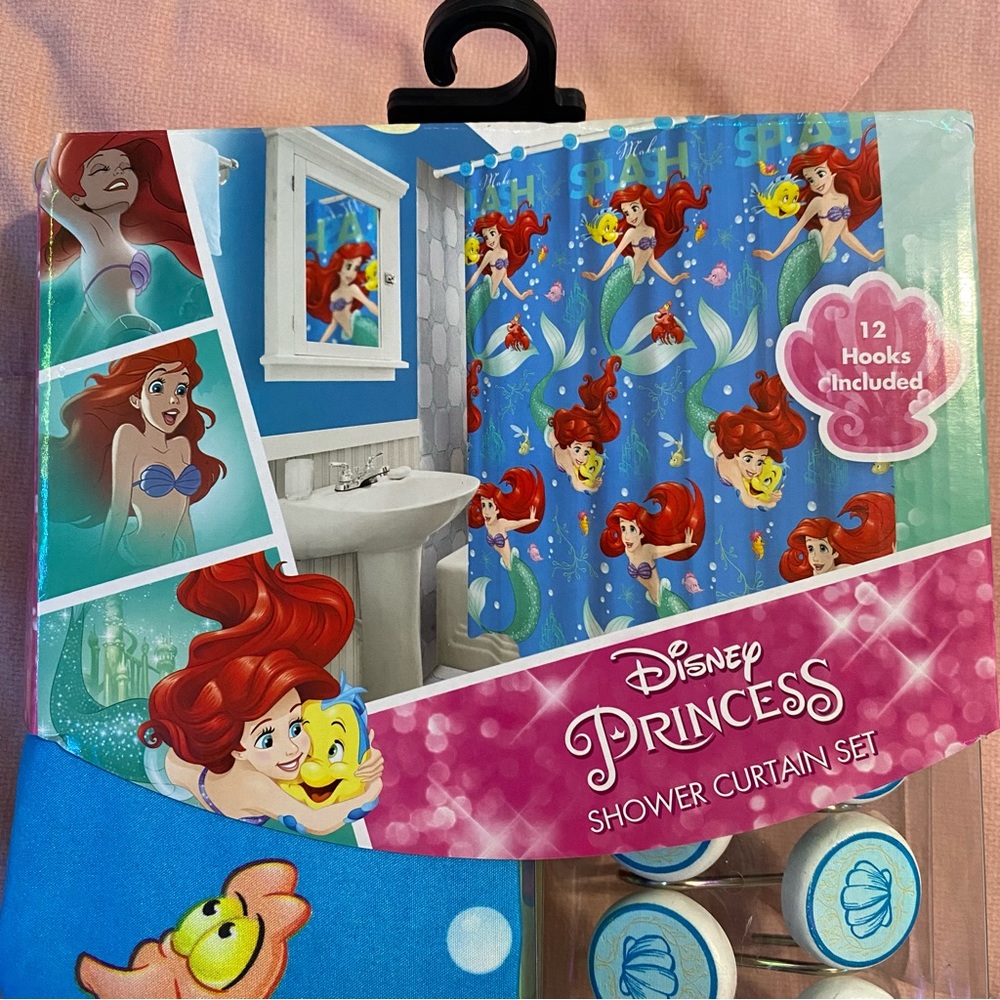 the little mermaid shower curtain disney NIB NEW NWOT NWT - Picture 5 of 5